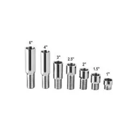 Chrome plated nipples in assorted sizes